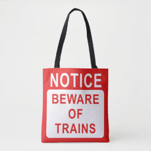 Railway Sign Tote Bag