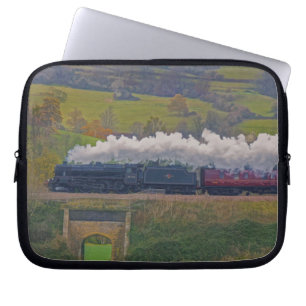Railway Steam Train for Trainspotters Art Laptop Sleeve