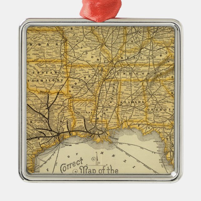 Railway, steamship lines Southern Pacific Company Metal Tree Decoration (Front)