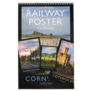 Railway Style Poster Calendar