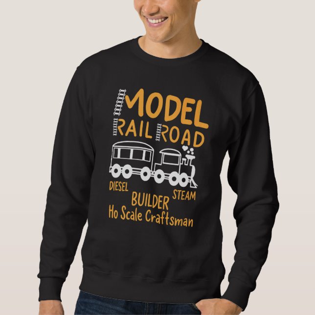 Railway Train Guide And Train Driver Model Railway Sweatshirt (Front)