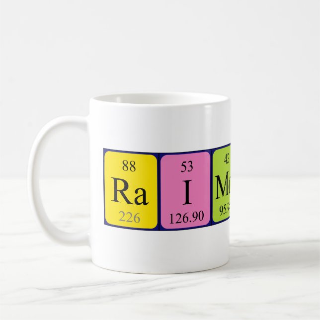Raimondo periodic table name mug (Left)