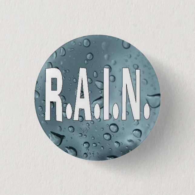 RAIN 3 CM ROUND BADGE (Front)