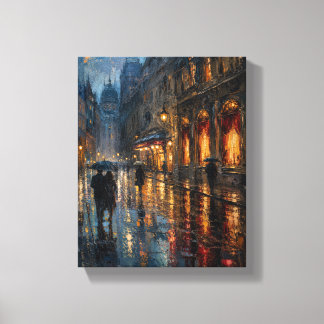 Rain After the Matinee Moody Cityscape Canvas Prin Print