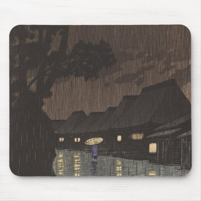 Rain at Maekawa Mouse Pad (Front)