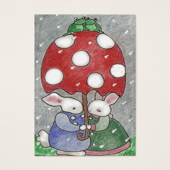 rain bunnies valentine (Front)