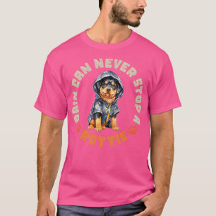Rain Can Never Stop A Rottie Cute Rottweiler Dog T-Shirt