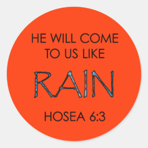 Rain Classic Round Sticker