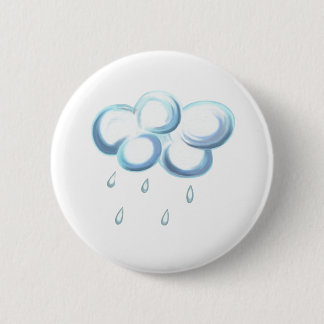 Rain Cloud 6 Cm Round Badge