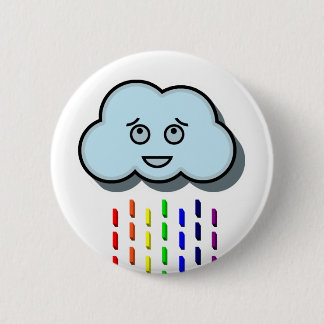 Rain Cloud Finds Relief 6 Cm Round Badge
