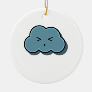 Rain Cloud Finds Relief Ceramic Tree Decoration