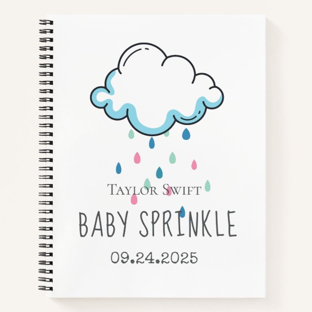 Rain Cloud Girl Gift List Notebook (Front)