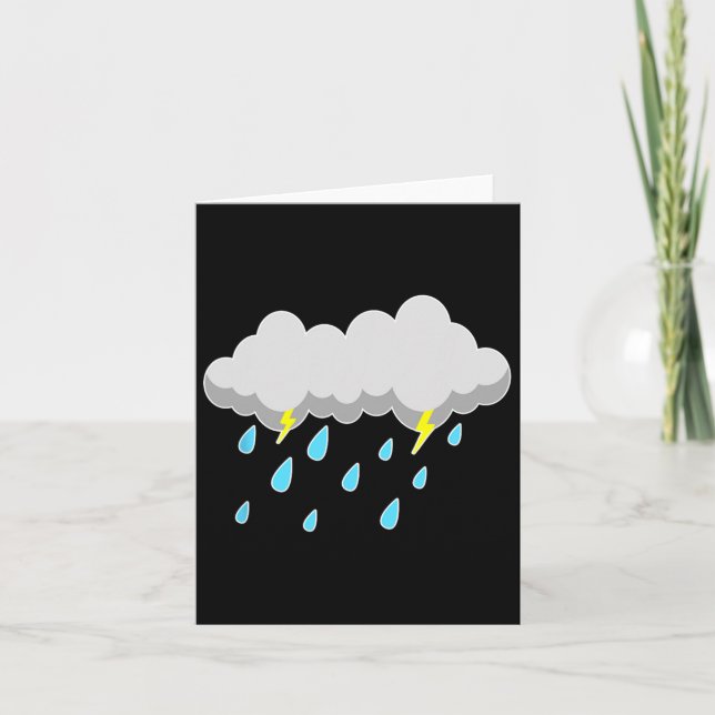 Rain Cloud Halloween Easy Costumae Last Minute  Card (Front)