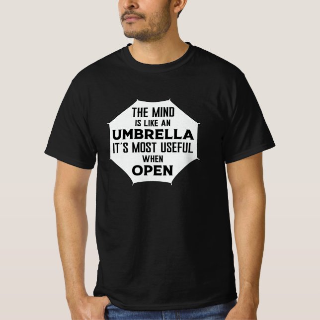Rain Cloud Umbrella Rainy Weather Raindrop Gift T-Shirt (Front)