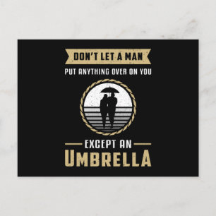 Rain Cloud Weather Umbrella Raindrop Rainy Gift Postcard