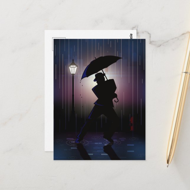 Rain Dance Postcard (Front/Back In Situ)