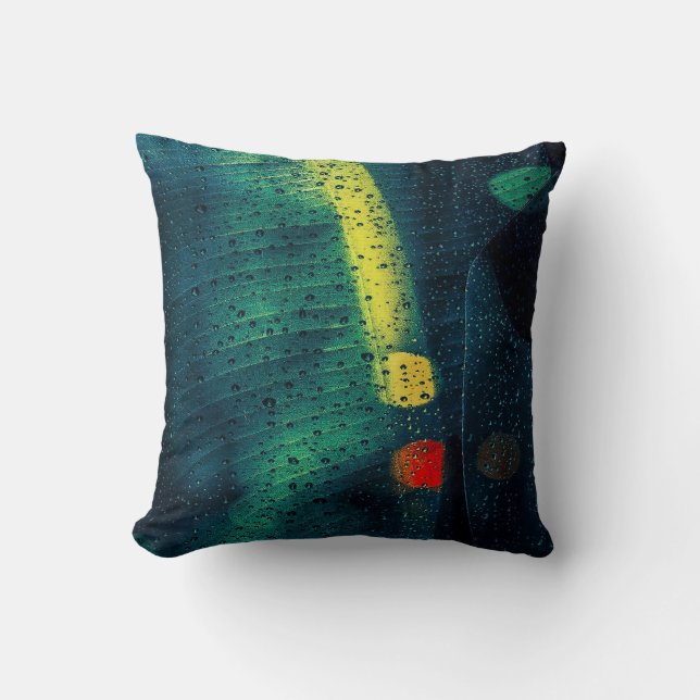 Rain Dotted Green Cushion (Front)