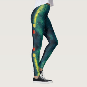 Rain Dotted Green Pattern Leggings