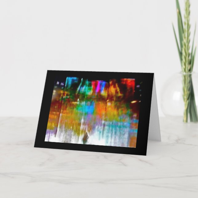 Rain Down on Me Night Landscape Art Blank Card (Front)