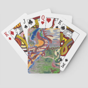 "Rain Drop" Abstract Art Playing Cards