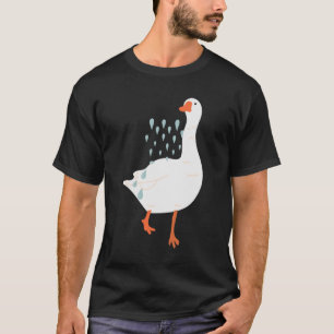 Rain Droplets Rolling Off Goose Back T-Shirt