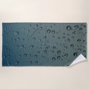 Rain drops beach towel
