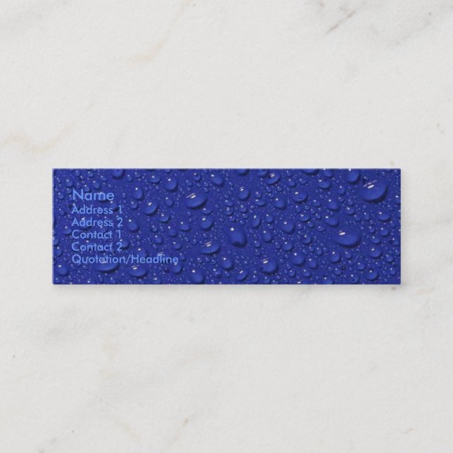 Rain Drops - Business Card (Front)