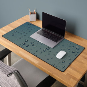 Rain drops desk mat