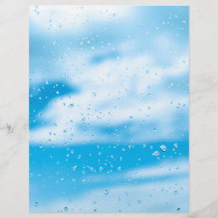 Rain drops on a window glass flyer