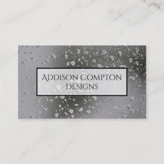 Rain Drops on Window Design Business Card