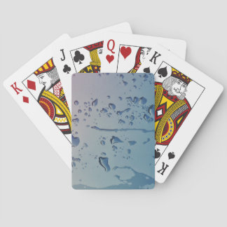 Rain drops playing cards