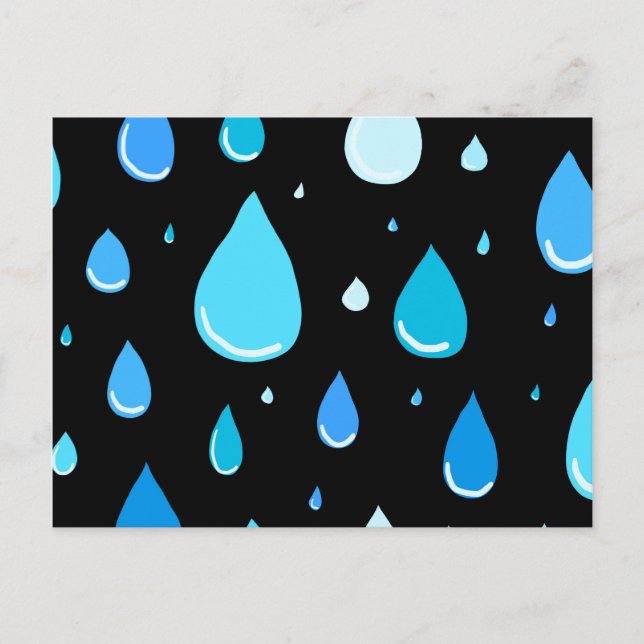 Rain drops postcard (Front)