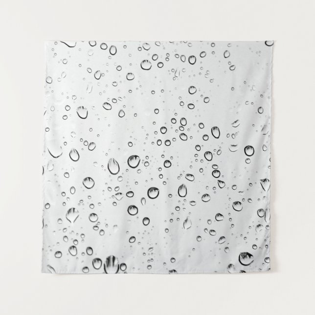 Rain drops rainy wet droplets tapestry (Front)
