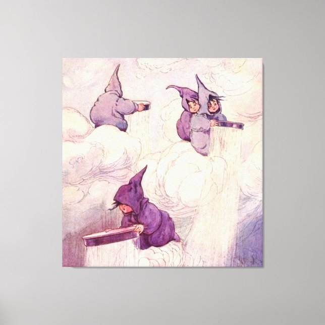Rain Faeries Making Rain Canvas Print (Front)