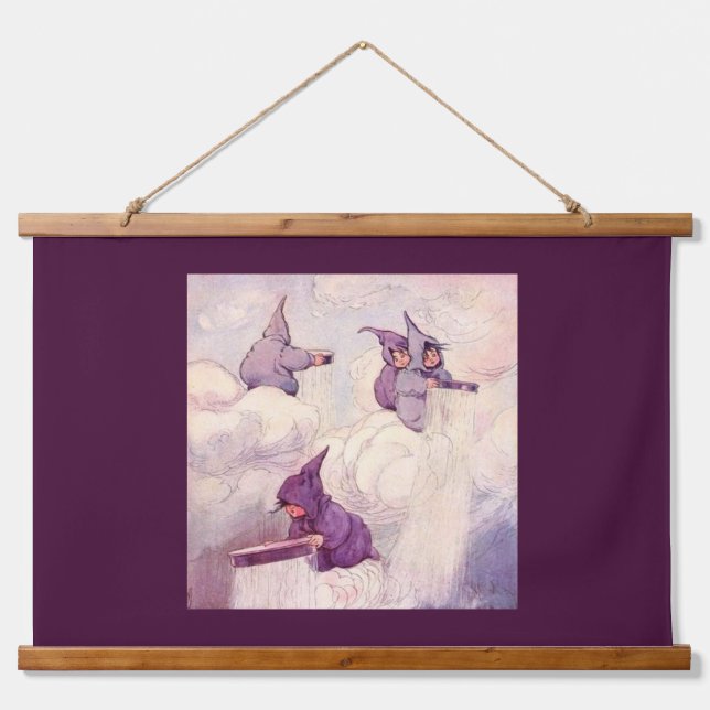 Rain Faeries Making Rain Hanging Tapestry (Front)