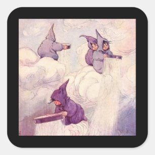 Rain Faeries Making Rain Square Sticker