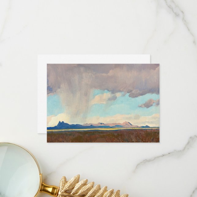Rain for the Gulf by Maynard Dixon Thank You Card (Front/Back In Situ)