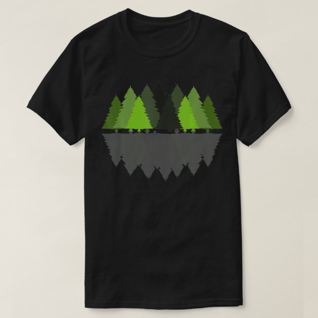 Rain Forest Pine Trees Nature Lover  T-Shirt (Design Front)