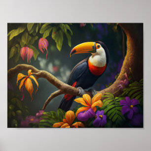 Rain forest Toucan Poster