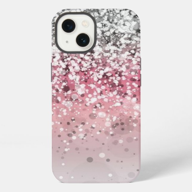 rain glitter iPhone case (Back)