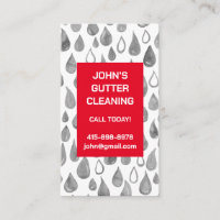 Rain Gutter Roof Cleaning Repair Watercolor Drops 