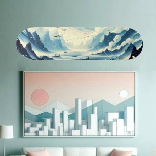 Rain Hail Migrating Birds Snow Mountains Scenery Skateboard
