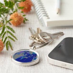"Rain Hitting Window" Geometric Art Key Ring