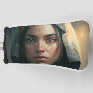 Rain hood girl golf head cover