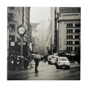 Rain in New York City - Vintage Style Tile