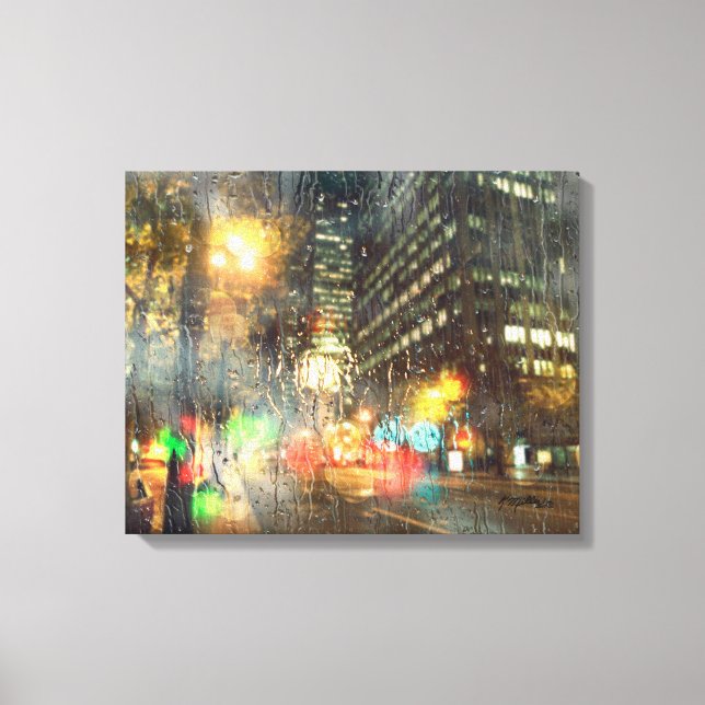 Rain in the City Canvas Print (Front)