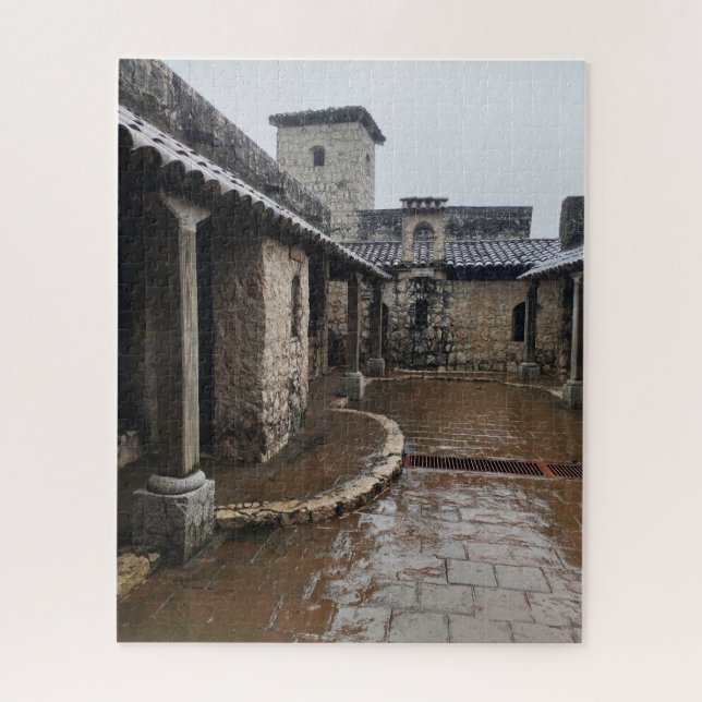 Rain in the Courtyard of San Felipe de Lara Jigsaw Puzzle (Vertical)
