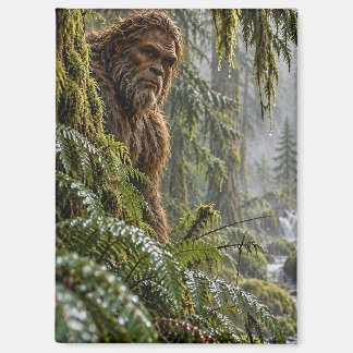Rain in the Evergreens Bigfoot Magnet