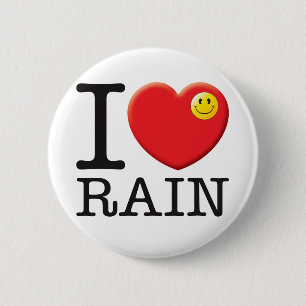 Rain Love 6 Cm Round Badge