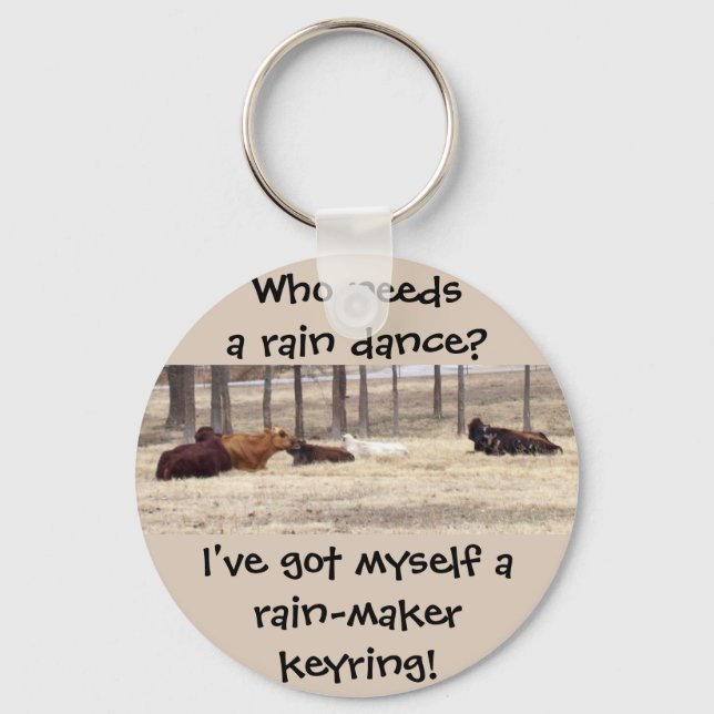 Rain-Maker (Cows Are Lying Down) Key Ring (Front)